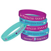 Frozen Themed Rubber Bracelets - 4pk