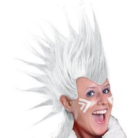White Mohawk Wig - Adult Size