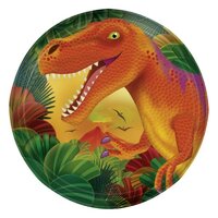 Dinosaur Themed Paper Plates (17cm) - Pk 8
