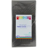 Black Rectangle Plastic Tablecover (137x274cm)