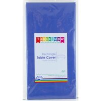 Royal Blue Rectangle Plastic Tablecover (137x274cm)