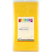 Yellow Rectangle Plastic Tablecover (137x274cm)