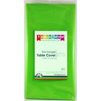 Lime Green Plastic Rectangle Tablecover (137x274cm)