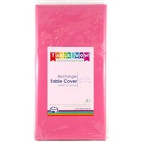 Magenta Rectangle Plastic Tablecloth (137x274cm)