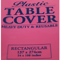 Magenta Rectangle Plastic Tablecloth (137x274cm)
