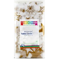 Gold Stars Plastic Rectangle Tablecover (137x274cm)