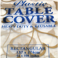 Gold Hearts Rectangle Table Cover