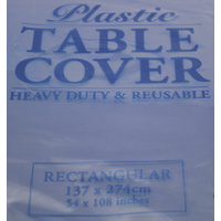 Navy Blue Rectangle Plastic Tablecover (137x274cm)