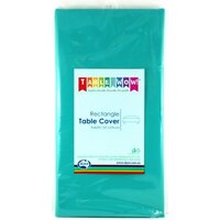 Teal Rectangle Plastic Tablecover (137x274cm)