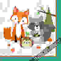 Wild One Woodlands Lunch Napkin - Pk 16