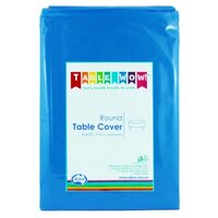 Royal Blue Round Plastic Tablecover (213cm)