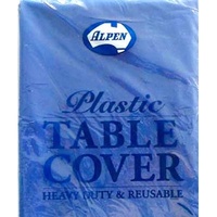 Blue Round Tablecover Plastic