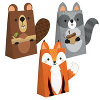 Wild One Woodlands Paper Treat Bags - Pk 8
