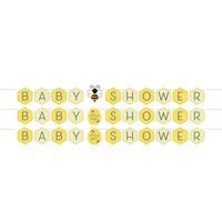 Bumblebee Baby Shower Reveal Ribbon Banner (1.68m)
