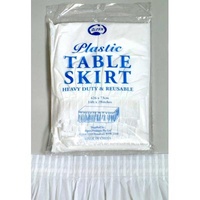 Table Skirt Plastic White