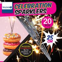 Silver Celebration Sparklers (25 cm) – Pk 20