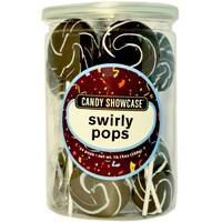 Black & White Swirl Lollipops - Pk 24
