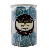 Blue Swirl Lollipops - Pk 24