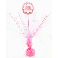 "It's A Girl" Pink Balloon Weight Centrepiece