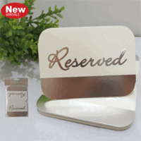 "Reserved" Silver Placecards - Pk 20