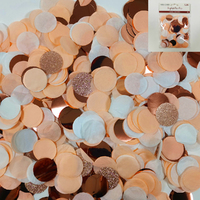 Mixed Round Rose Gold Foil/Paper Confetti (20g)