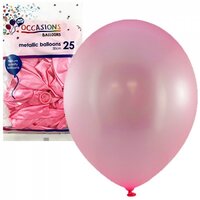 Metallic Pink 30cm Latex Balloons - Pk 25
