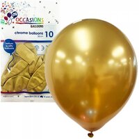 Chrome Gold Latex Balloons (30cm) - Pk 6