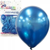 Chrome Blue 30cm Latex Balloons - Pk 6