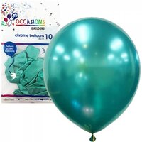 Chrome Green 30cm Latex Balloons - Pk 6