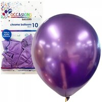 Chrome Purple 30cm Latex Balloons - Pk 6