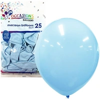 Macaron Light Blue Latex Balloons (30cm) - Pk 25