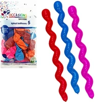 Spiral Latex Balloons - Pk 5