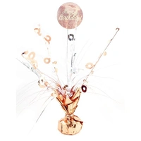 Happy Birthday Rose Gold Balloon Weight Centrepiece