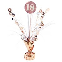 18th Rose Gold Balloon Weight Centrepiece