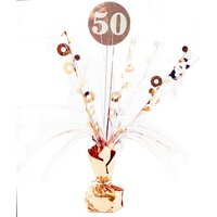 50th Rose Gold Centrepiece & Balloon Weight