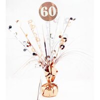 60th Rose Gold Centrepiece & Balloon Weight