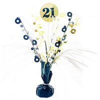 21st Black & Gold Centrepiece & Balloon Weight
