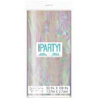Iridescent Rectangle Plastic Tablecover (274x127cm)