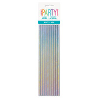 Iridescent Paper Straws - Pk 10