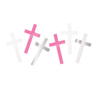 Pink Cross Foil Confetti 14.1g