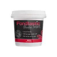 Fondtastic Vanilla Flavoured Fondant Red 8oz/226g