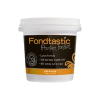 Fondtastic Vanilla Flavoured Fondant Orange 8oz/226g