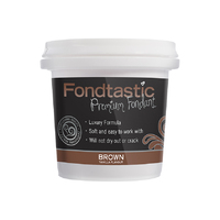 Fondtastic Vanilla Flavoured Fondant Brown 8oz/226g