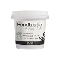 Fondtastic Vanilla Flavoured Fondant Black 8oz/226g