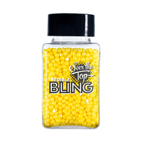 Over The Top Edible Bling Sprinkles - Yellow 60g