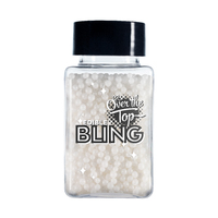Over The Top Edible Bling Sprinkles - White 60g