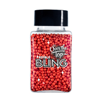 Over The Top Edible Bling Sprinkles - Red 60g