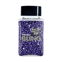 Over The Top Edible Bling Sprinkles - Purple 60g