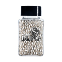 Over The Top Edible Bling Silver Pearls 4mm - 70g