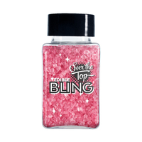Over The Top Edible Bling Sanding Sugar - Pink 80g